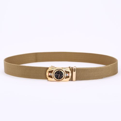Men'S Casual Outdoor Belt with Watch Face Design
