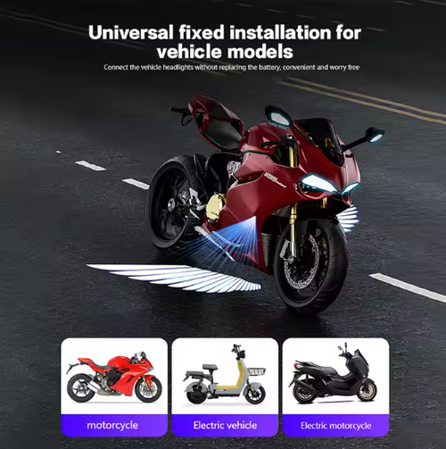 LED Angel Wing Motorcycle or Electric Motorcycle  Projection Light