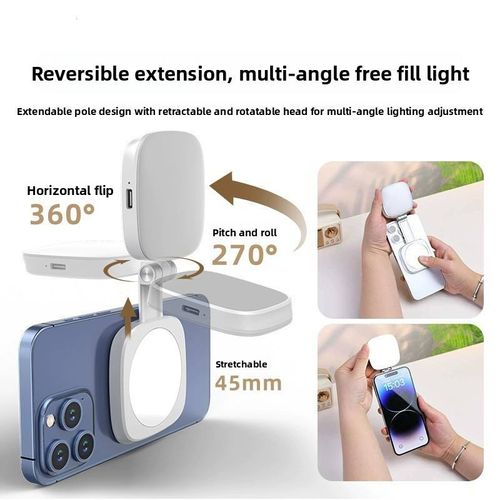 MagSafe Mini Magnetic Phone Fill Light with Mirror