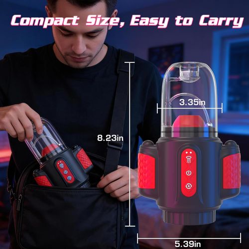 7-in-1 Automatic Spraying Male Vibrator Sex Toy | Rotating Vibrating Adult Sex Machine, Massager, Male Pump, Pocket Suitable for Men