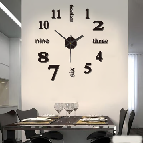 🔥 3D Wall Decal Decorative Clock