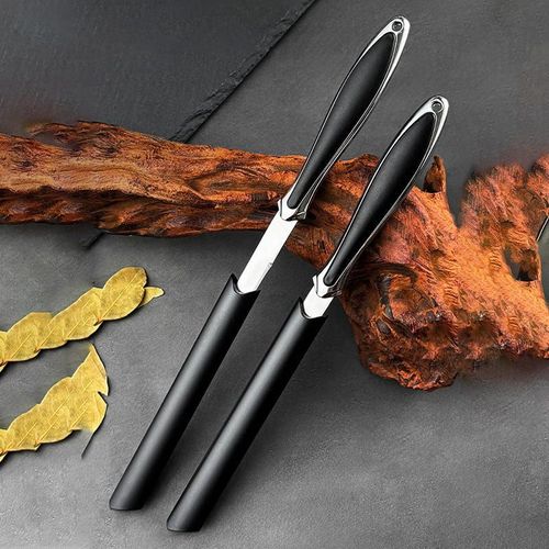 Portable Camping Straight Steel Knife (2PCS)