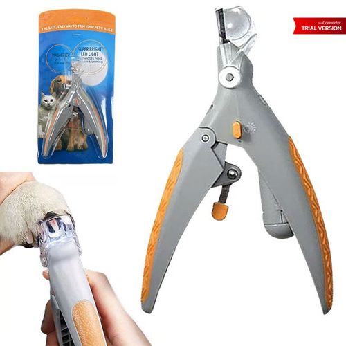 LED Light Pet Nail Clipper 5X Magnification That Doubles as a Nail Trapper