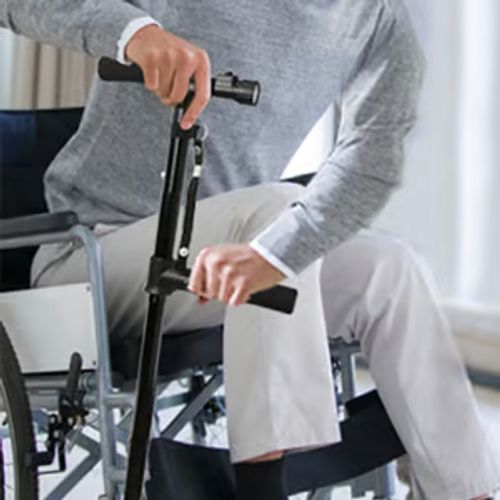 Aluminum alloy with LED light non-slip foldable walking stick🎁