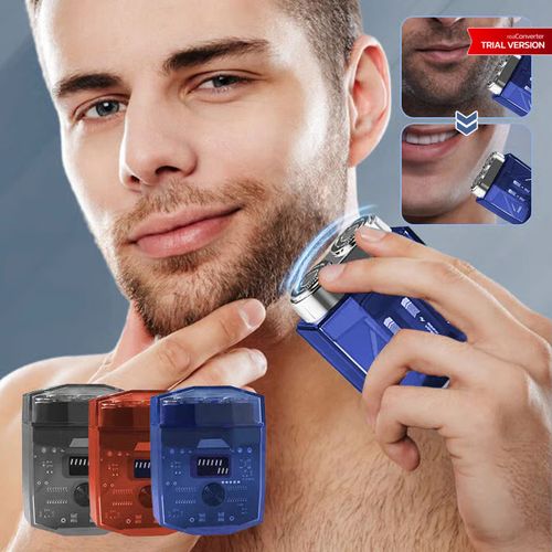 ✨2025 New Design🔥Transparent Mini Electric Shaver with Low Noise