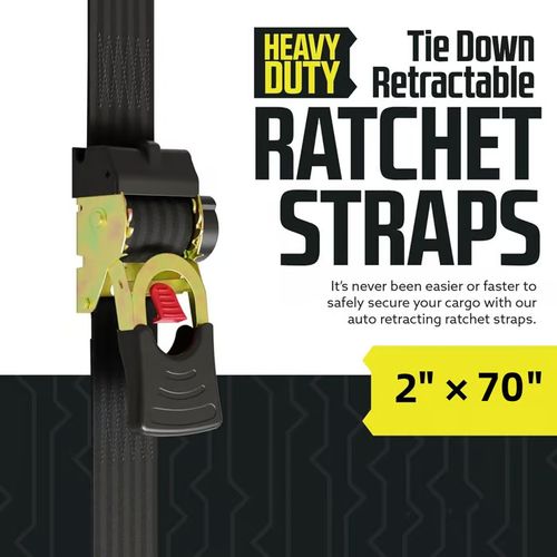 🔥🔥 Retractable Auto Ratchet Strap