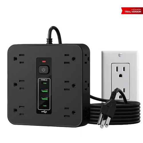 16-in-1 Power Strip with Switch & Surge Protection,ETL Listed Fireproof Power Strip