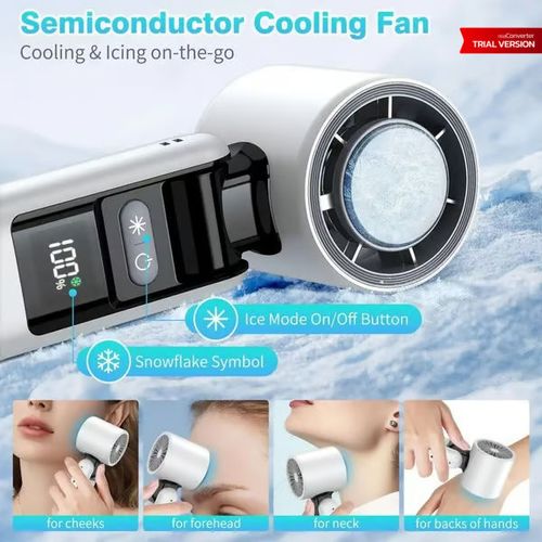 Multifunction Portable Handheld Turbo Ice-Cooling Fan