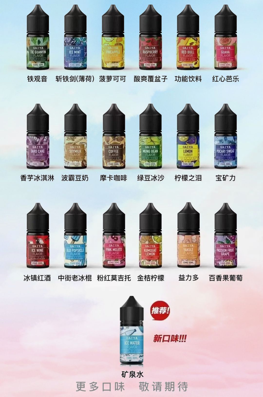 GAIYA 蓋亞 35mg 丁鹽煙油 30ml｜小煙專用尼古丁鹽油｜台灣現貨原裝