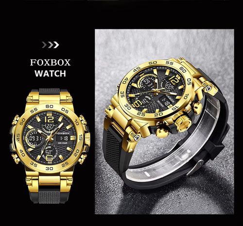 LIGE FB0033 double display mens sport watch pulseira de silicone relógio digital luminescente relógio relógio relógio de quartzo esporte masculino