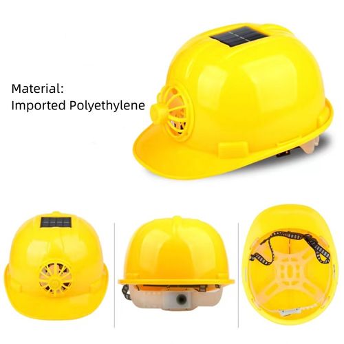 Solar-Powered Fan Cool & Breathable Safety Helmet