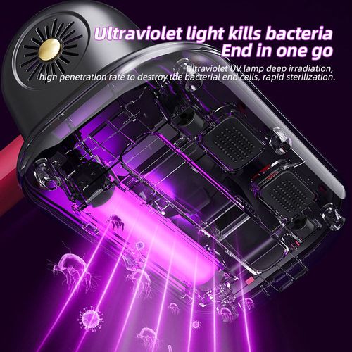 Household rechargeable mite removal instrument with strong suction, double beating and ultraviolet sterilization to remove mites