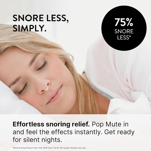 Mute Nasal Dilator Snoring Solution | Starter Pack | Snore Less & Sleep Better | Nasal Strip Alternative | Comfortable Breathing Aids for Better Sleep & Improved Airflow