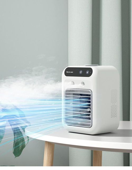 Mini Portable Air Conditioners USB Water Cooling Small Household Table Air Cooler With Spray Humidify Modern Desktop Desk Fan