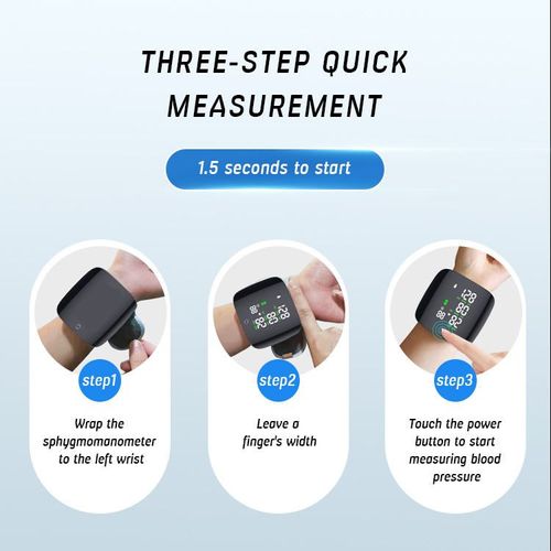 Medical and Home - use Wrist - type Blood Pressure Monitor with Charging Back - lit Screen