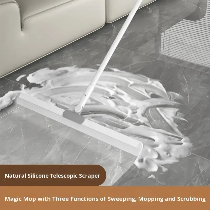 Multifunctional silicone floor scraper