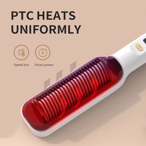 High Tech Electric Hair Straightener and Hair Curler Double Use Led Display Straight Hair Comb Portable Curling Iron