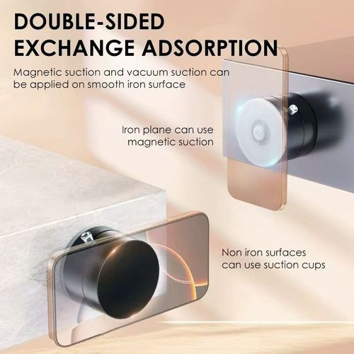 New Arrival Vacuum Adsorption Car Dashboard Sun Navigation Daily Necessity White Stand Magnetic Multi-Functional Lazy Car Phone Mount