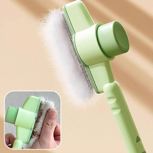 Pet Grooming Brush with Shedding & Cleaning Functions 2-Pack