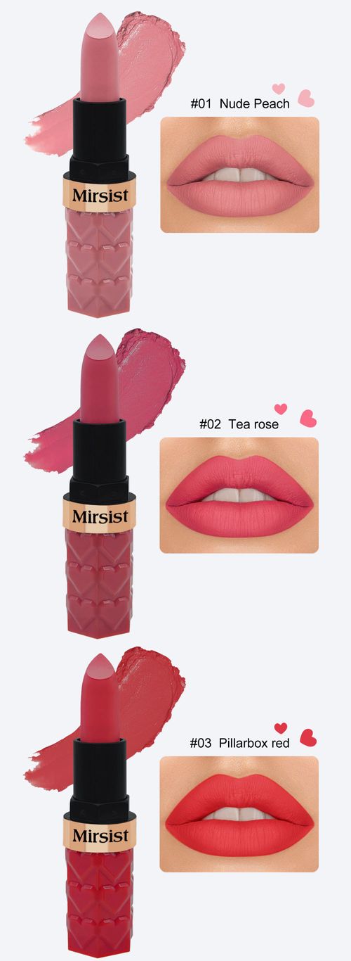 6-Piece Matte Lipstick Set - Long-Lasting, Non-Fading, Non-Changing, Matte Finish