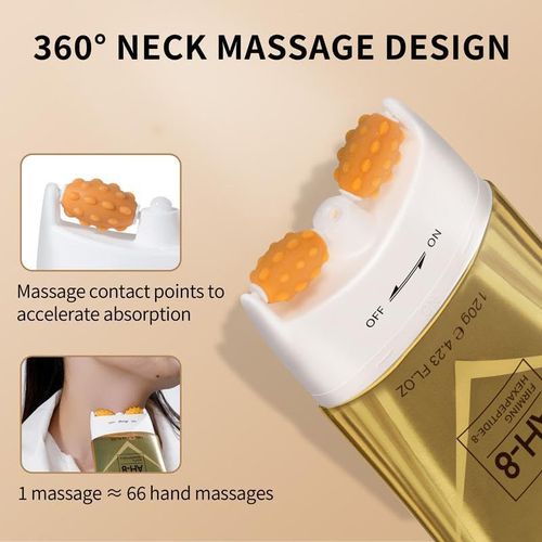 Peptide Double-Roller Neck Cream - Large Capacity for Reducing Neck Wrinkles & Neck Care