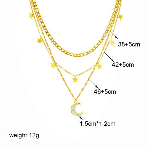 Layered Necklaces Stacking - Light Luxury Star & Moon Collarbone Chain
