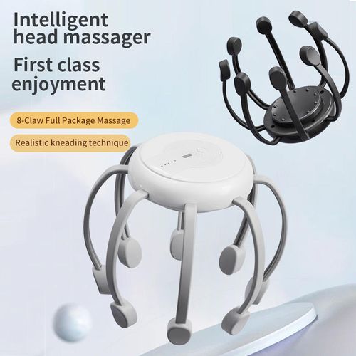 Octopus-shaped Automatic Multi-dimensional Head Massager for Cleansing & Relaxation。