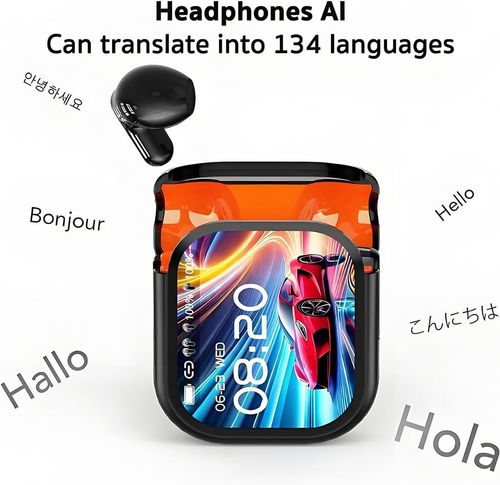 Wireless Bluetooth Translation Headphones Smart Screen Sports In-Ear Stereo ANC Noise Cancelling