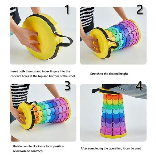 Outdoor Lightweight and Portable Telescopic Stool