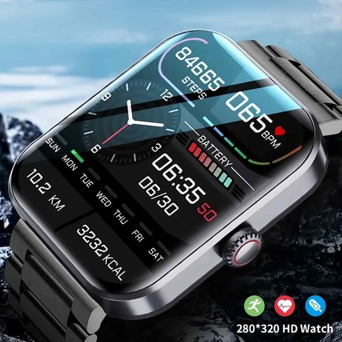Fitness Tracker Heart Rate Blood Pressure Watch Blood Oxygen Monitor Pedometer Step Counter Activity Tracker Big Fitness Tracker for Women Men Smart Watch for Android Phones Compatible iPhone