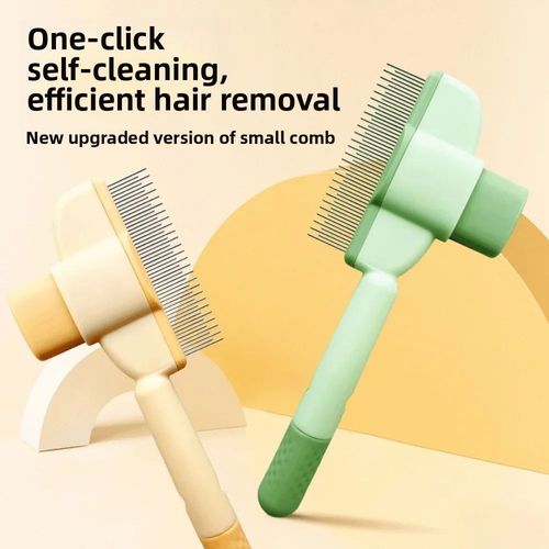 Pet Grooming Brush with Shedding & Cleaning Functions 2-Pack