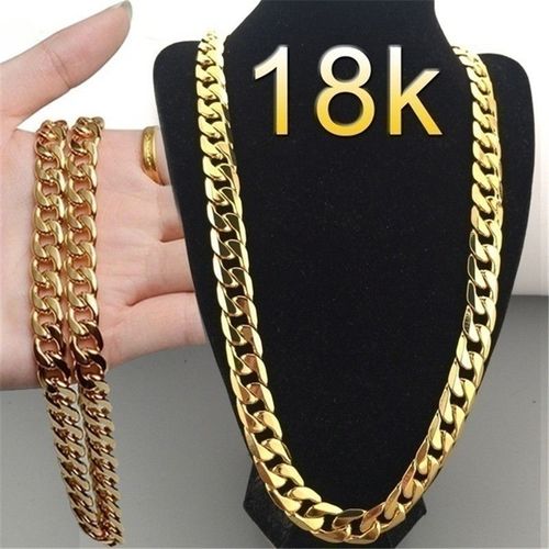 Gold-plated necklace 26-inch sideways necklace jewelry necklace