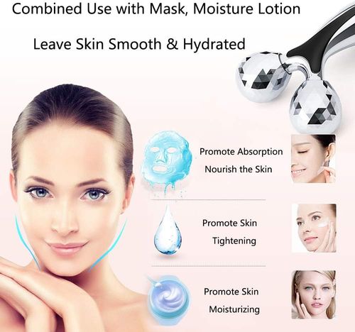 Manual 3D roller massager for face slimming and lifting