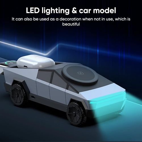 Cybertruck Multi-Function Three-in-One Wireless Charger