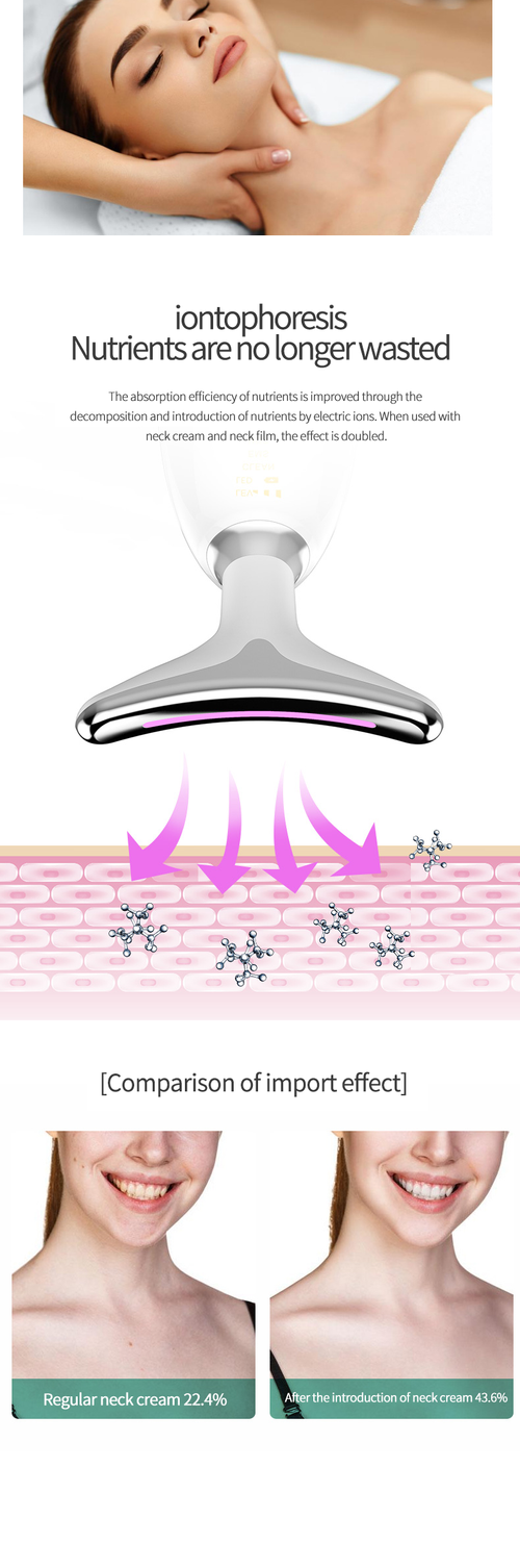 This neck beauty device (also a neck wrinkle massager) works as a facial tightening device too.