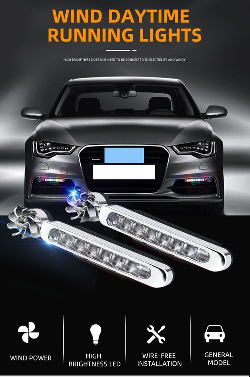 2-Pack Car Decorative Lights - Wind-Powered Rainbow Lights