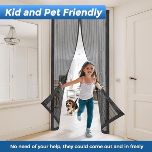 Magnetic mosquito repellent curtain