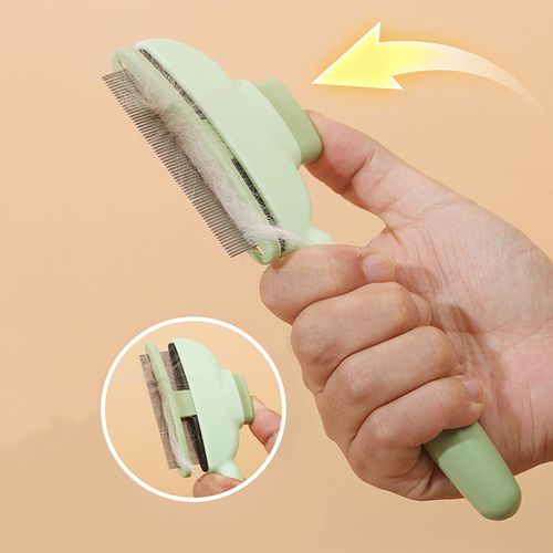 Pet Grooming Brush with Shedding & Cleaning Functions 2-Pack