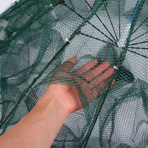 Fishing Bait Trap 20 holes, Folded Fishing Net Portable Umbrella Shaped Cast Net Shrimp Net Crab Baits Cast Mesh Trap Automatic Accessories for Freshwater and Saltwater