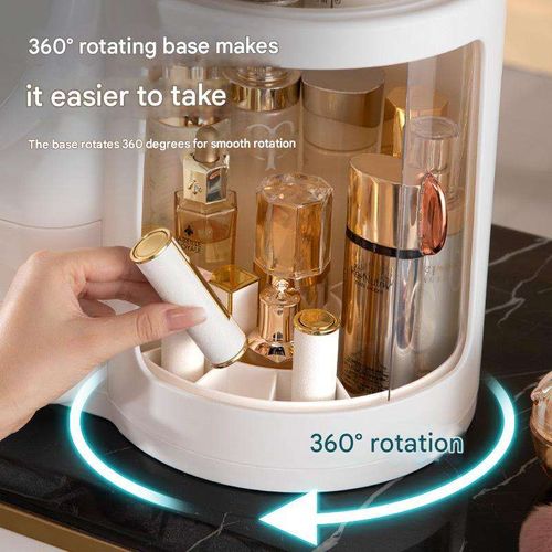 LED Filled Light Mirror Cosmetic Storage Box Light Luxury Dressing Table