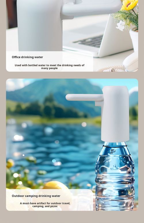 The foldable electric water pump is compatible with various bottle mouths.