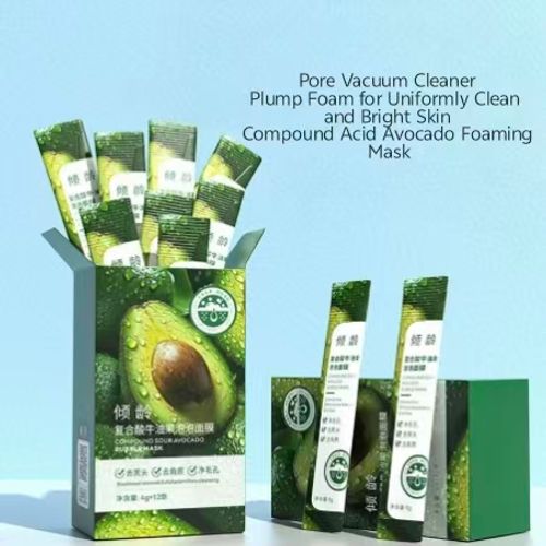 Avocado foaming mask removes blackheads and comedones, cleans pores.