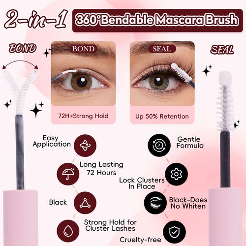 Single Cluster Volume Eyelashes Book - Curled & Thick, Large Quantity