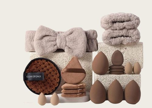 Brown 40-piece makeup brush set, eyeshadow brush, loose powder brush