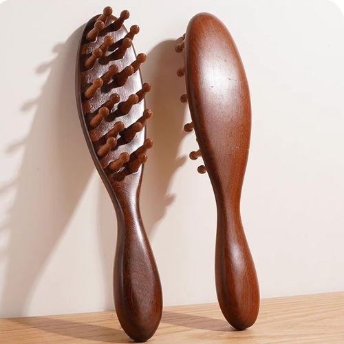 Sandalwood Massage Comb - Dust Removable, Wet & Dry Dual-Use