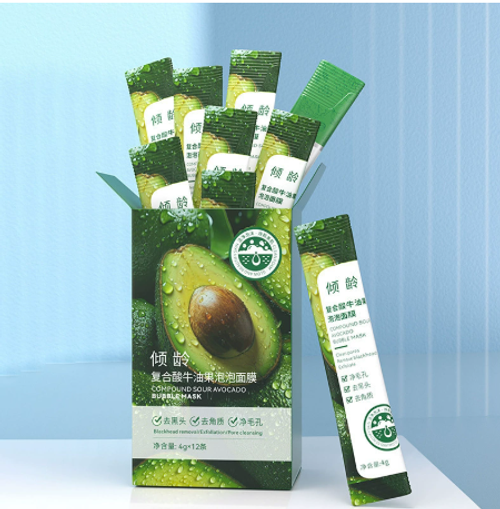 Avocado foaming mask removes blackheads and comedones, cleans pores.
