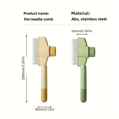 Pet Grooming Brush with Shedding & Cleaning Functions 2-Pack