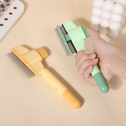 Pet Grooming Brush with Shedding & Cleaning Functions 2-Pack