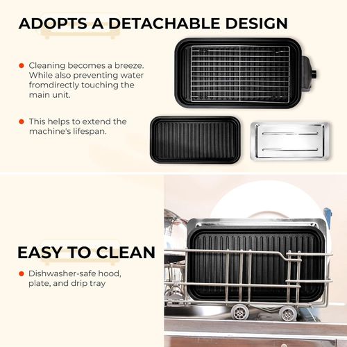 Electric barbecue grill smokeless household barbecue grill