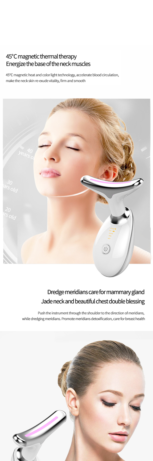 This neck beauty device (also a neck wrinkle massager) works as a facial tightening device too.